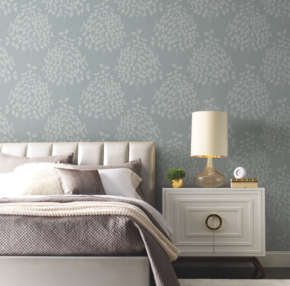 York OS4254 Tender Grey & Blue Wallpaper