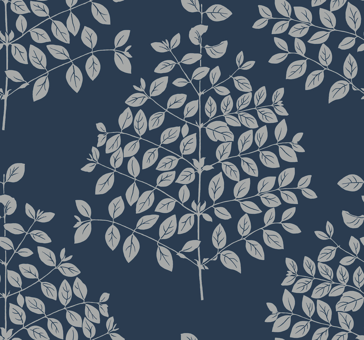 York OS4257 Tender Navy & Silver Wallpaper