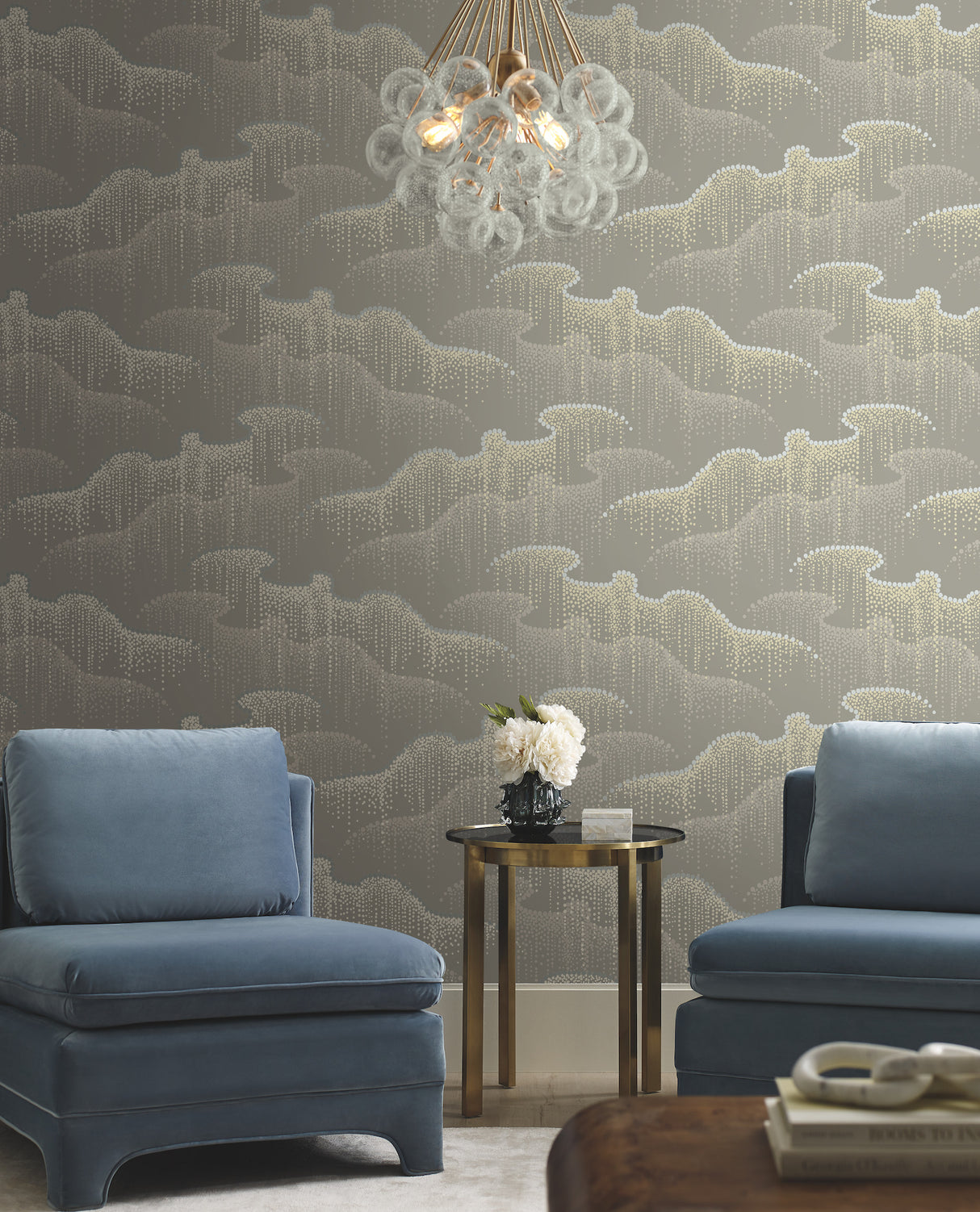 York OS4262 Moonlight Pearls Taupe Wallpaper