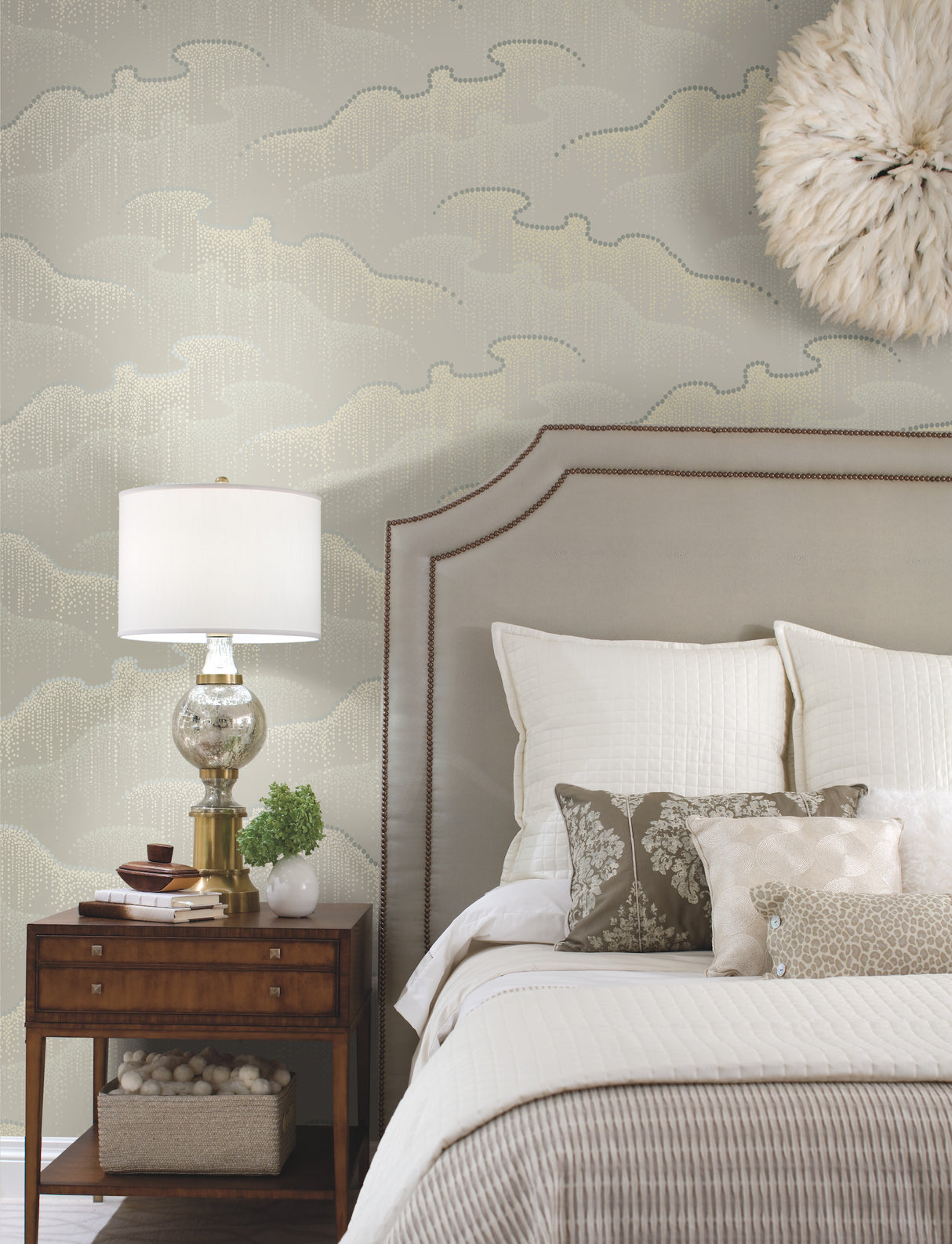 York OS4265 Moonglight Pearls Light Taupe Wallpaper