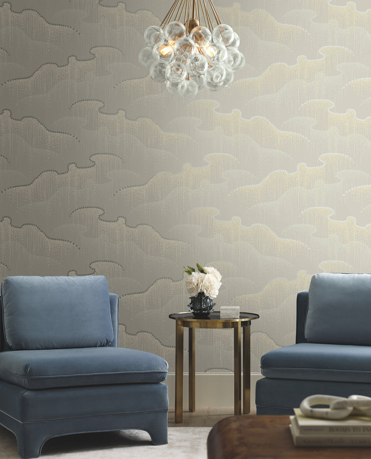 York OS4265 Moonglight Pearls Light Taupe Wallpaper
