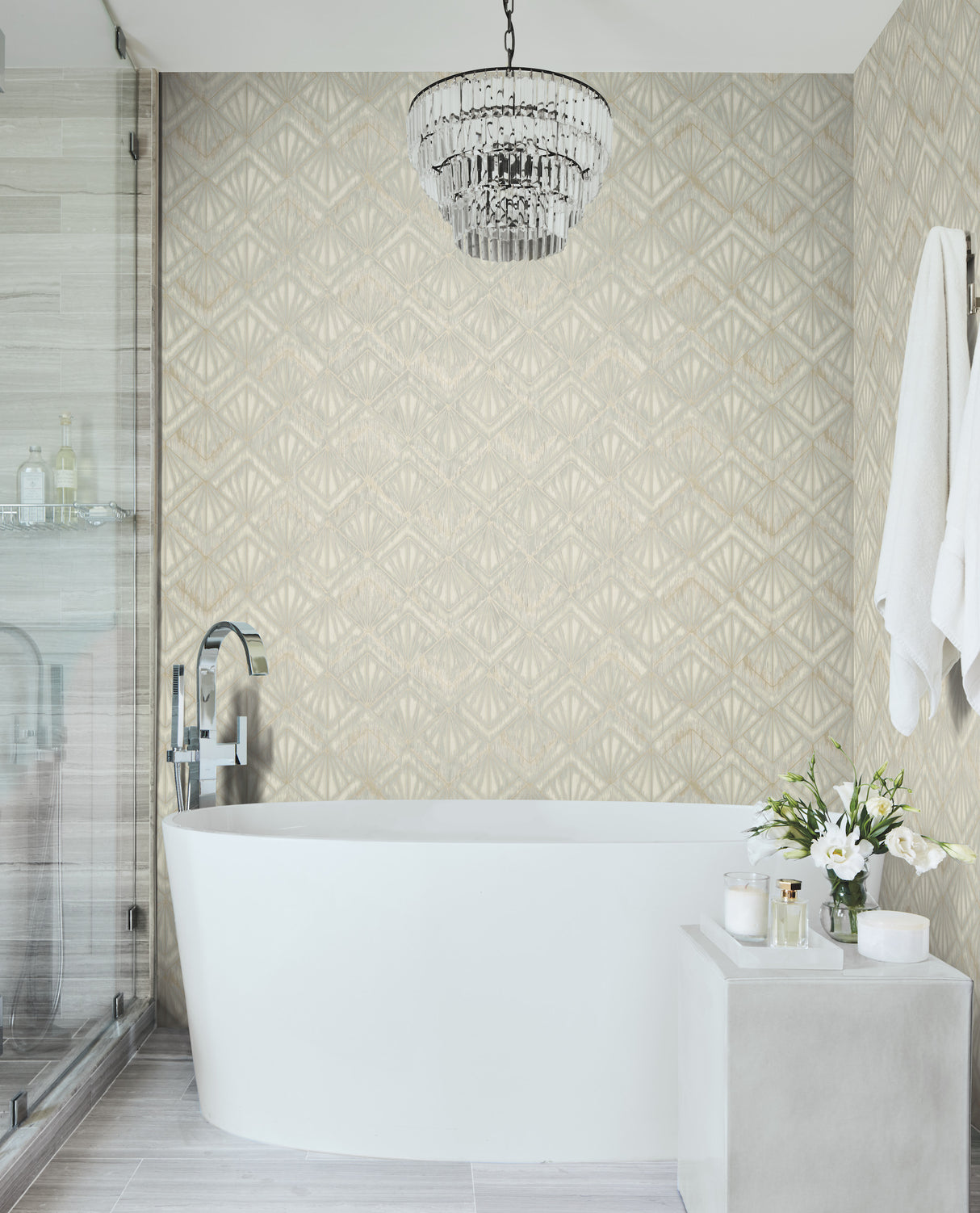 York OS4271 Modern Shell Grey & Beige Wallpaper