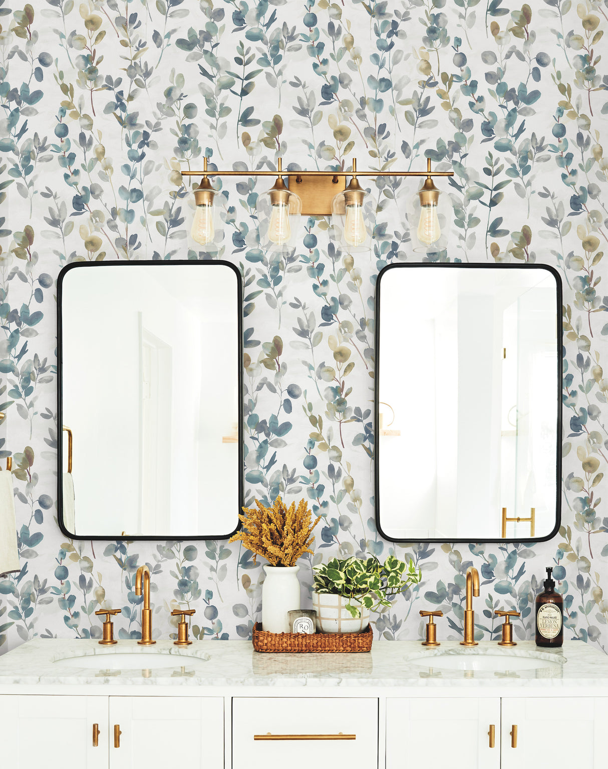 York OS4313 Joyful Eucalyptus Turquoise Wallpaper