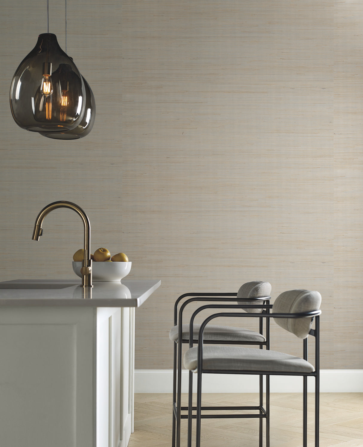 York OS4321 Jute Silver & Beige Metallic Wallpaper
