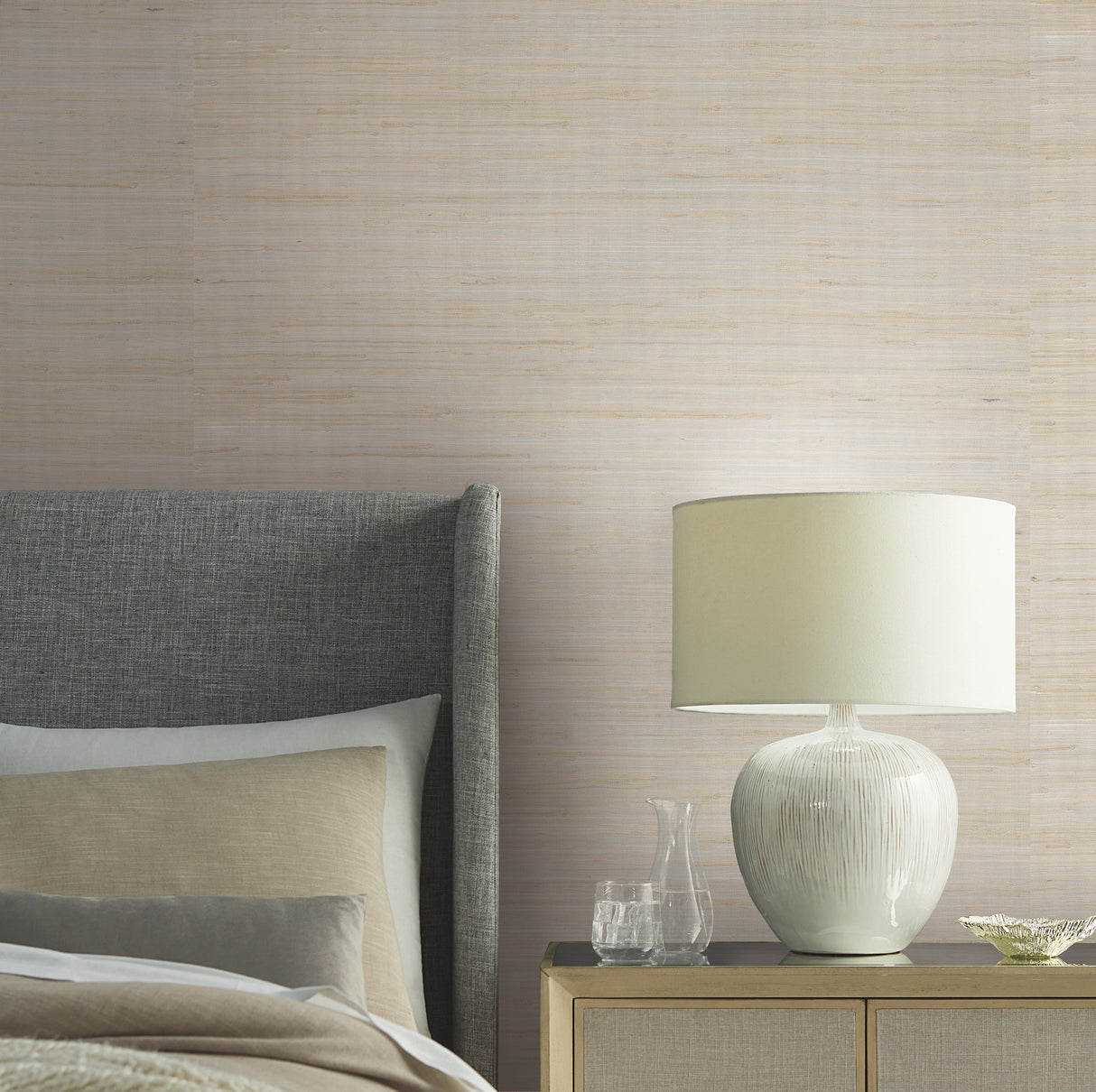 York OS4321 Jute Silver & Beige Metallic Wallpaper