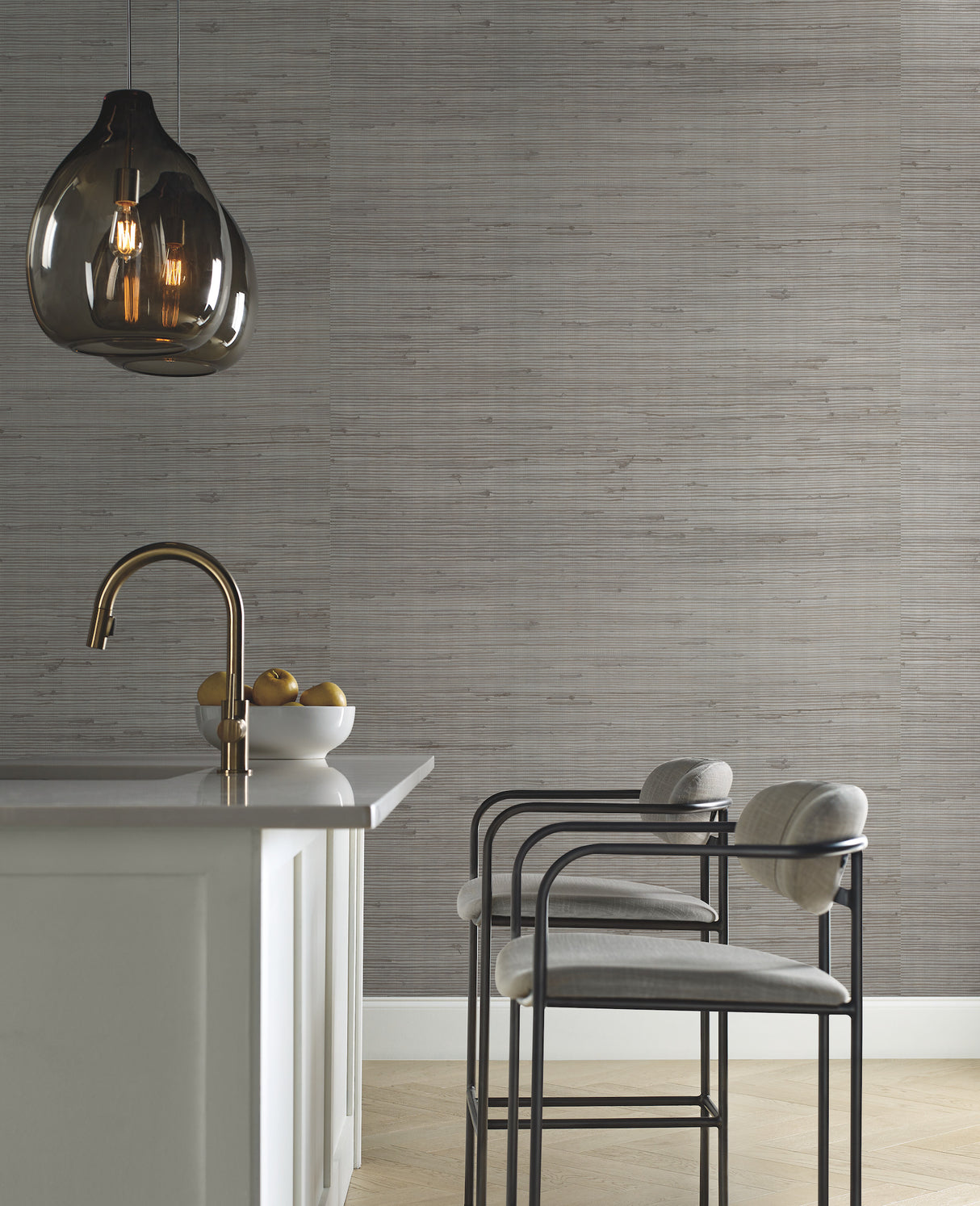 York OS4324 Jute Silver & Blue Metallic Wallpaper