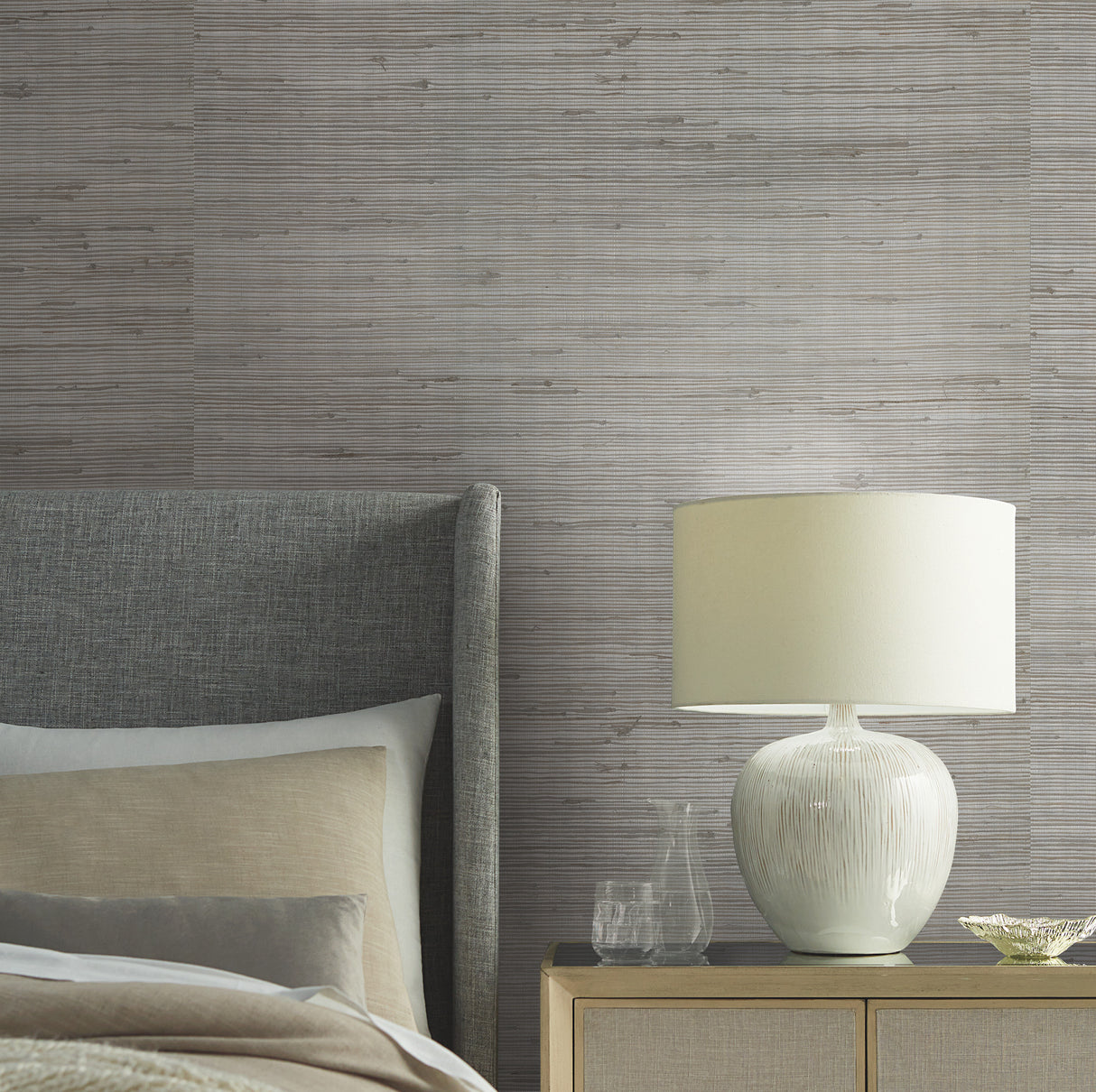 York OS4324 Jute Silver & Blue Metallic Wallpaper