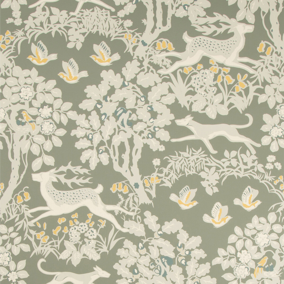 LEE JOFA P2017104.114.0 MILLE FLEUR WP SILVER Wallpaper - Eade's Wallpaper