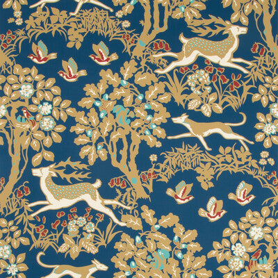 LEE JOFA P2017104.50.0 MILLE FLEUR WP NAVY Wallpaper - Eade's Wallpaper