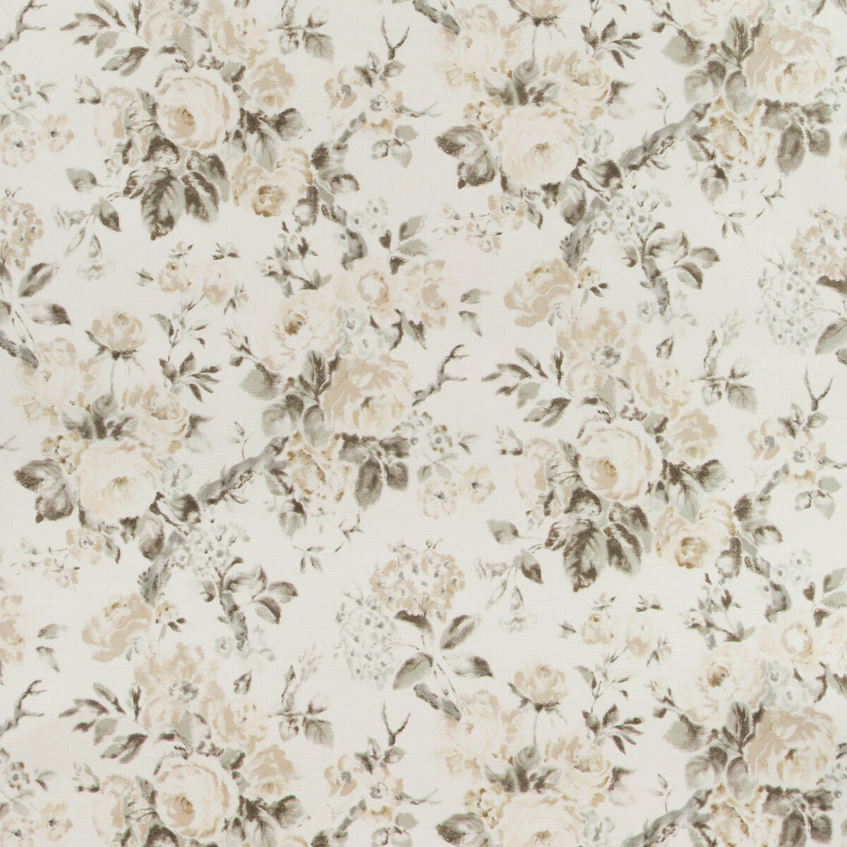 LEE JOFA P2018106.116.0 GARDEN ROSES WP SAND/SABLE Wallpaper - Eade's Wallpaper