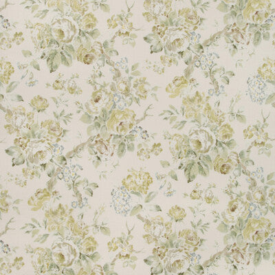 LEE JOFA P2018106.33.0 GARDEN ROSES WP LIME/LEAF Wallpaper - Eade's Wallpaper