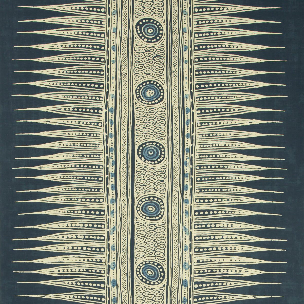 LEE JOFA P2018107.50.0 INDIAN ZAG PAPER INDIGO Wallpaper - Eade's Wallpaper