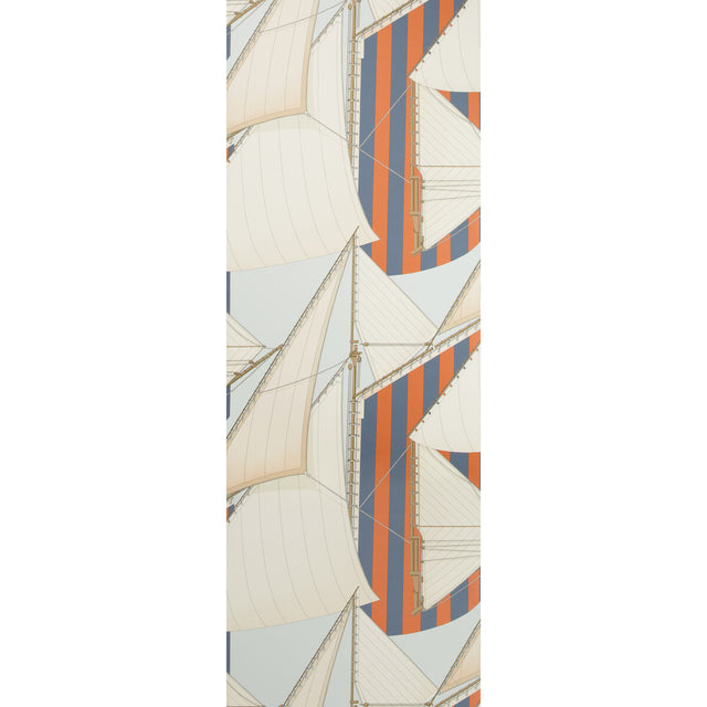 LEE JOFA P2018109.225.0 ST TROPEZ WP SLATE/SPICE Wallpaper - Eade's Wallpaper