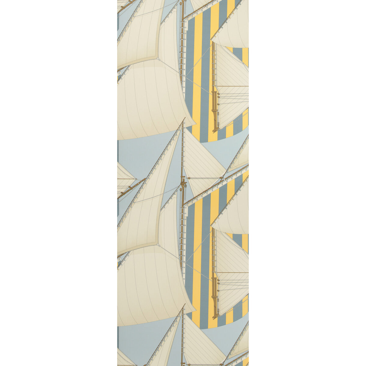 LEE JOFA P2018109.405.0 ST TROPEZ WP BLUE/YELLOW Wallpaper - Eade's Wallpaper