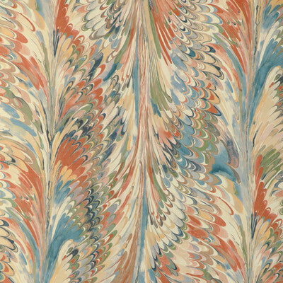 LEE JOFA P2019103.312.0 TAPLOW PAPER CLAY/BLUE Wallpaper - Eade's Wallpaper