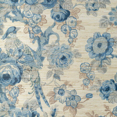 LEE JOFA P2020100.515.0 AVONDALE PAPER BLUE/SLATE Wallpaper - Eade's Wallpaper