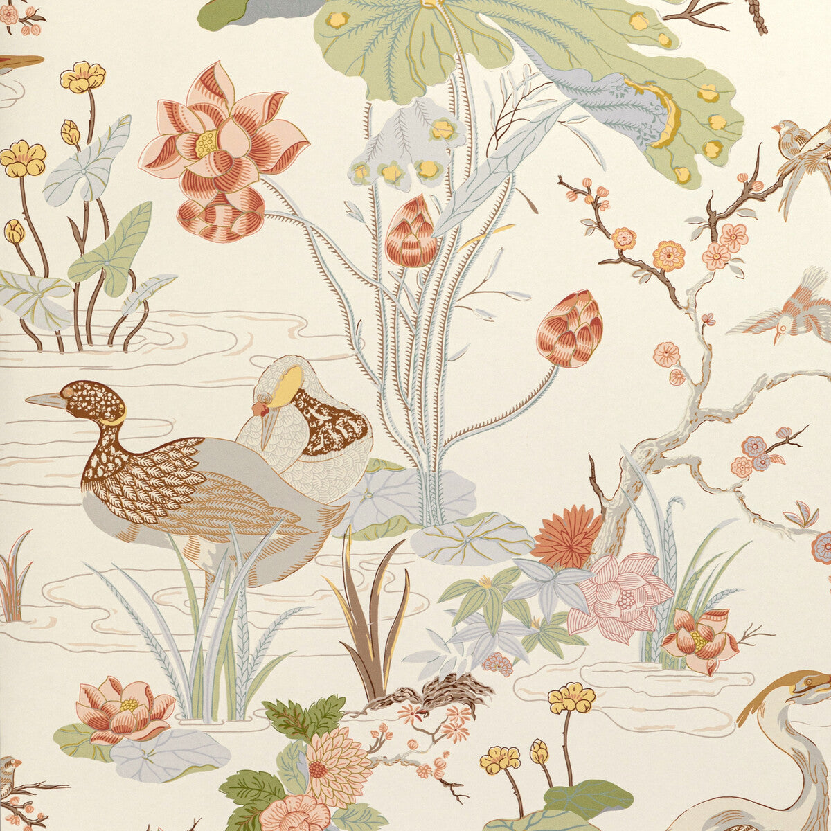 LEE JOFA P2020105.223.0 LUZON PAPER APRICOT Wallpaper - Eade's Wallpaper