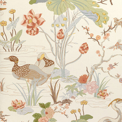 LEE JOFA P2020105.223.0 LUZON PAPER APRICOT Wallpaper - Eade's Wallpaper