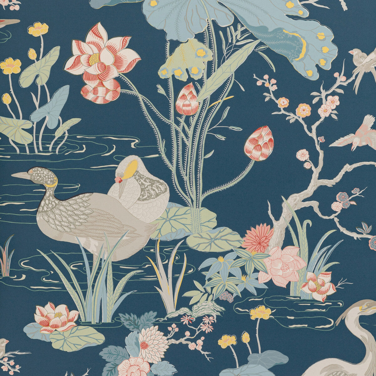 LEE JOFA P2020105.507.0 LUZON PAPER SAPPHIRE Wallpaper - Eade's Wallpaper