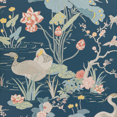 LEE JOFA P2020105.507.0 LUZON PAPER SAPPHIRE Wallpaper - Eade's Wallpaper