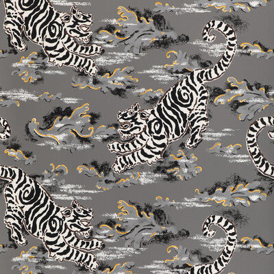 LEE JOFA P2020107.2146.0 BONGOL PAPER CHARCOAL Wallpaper - Eade's Wallpaper