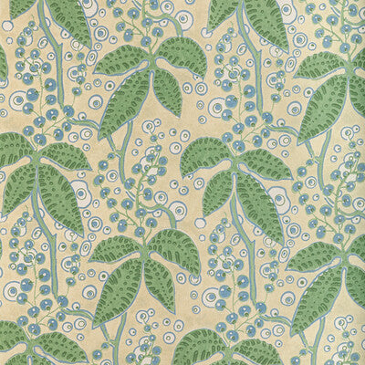 LEE JOFA P2022105.315.0 PUTNAM PAPER LEAF/BLUE Wallpaper - Eade's Wallpaper