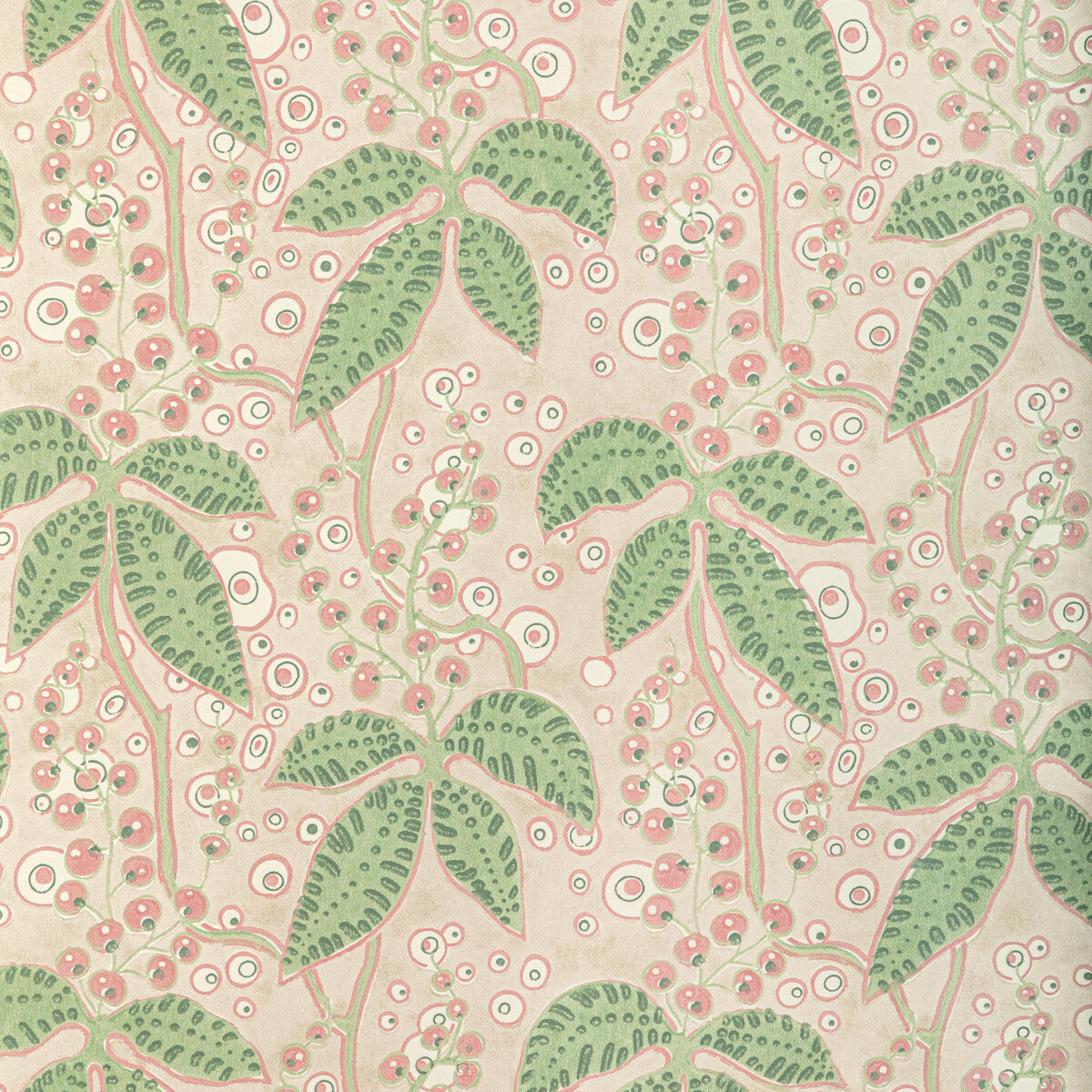 LEE JOFA P2022105.73.0 PUTNAM PAPER GREEN/ROSE Wallpaper - Eade's Wallpaper