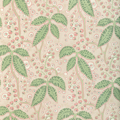 LEE JOFA P2022105.73.0 PUTNAM PAPER GREEN/ROSE Wallpaper - Eade's Wallpaper