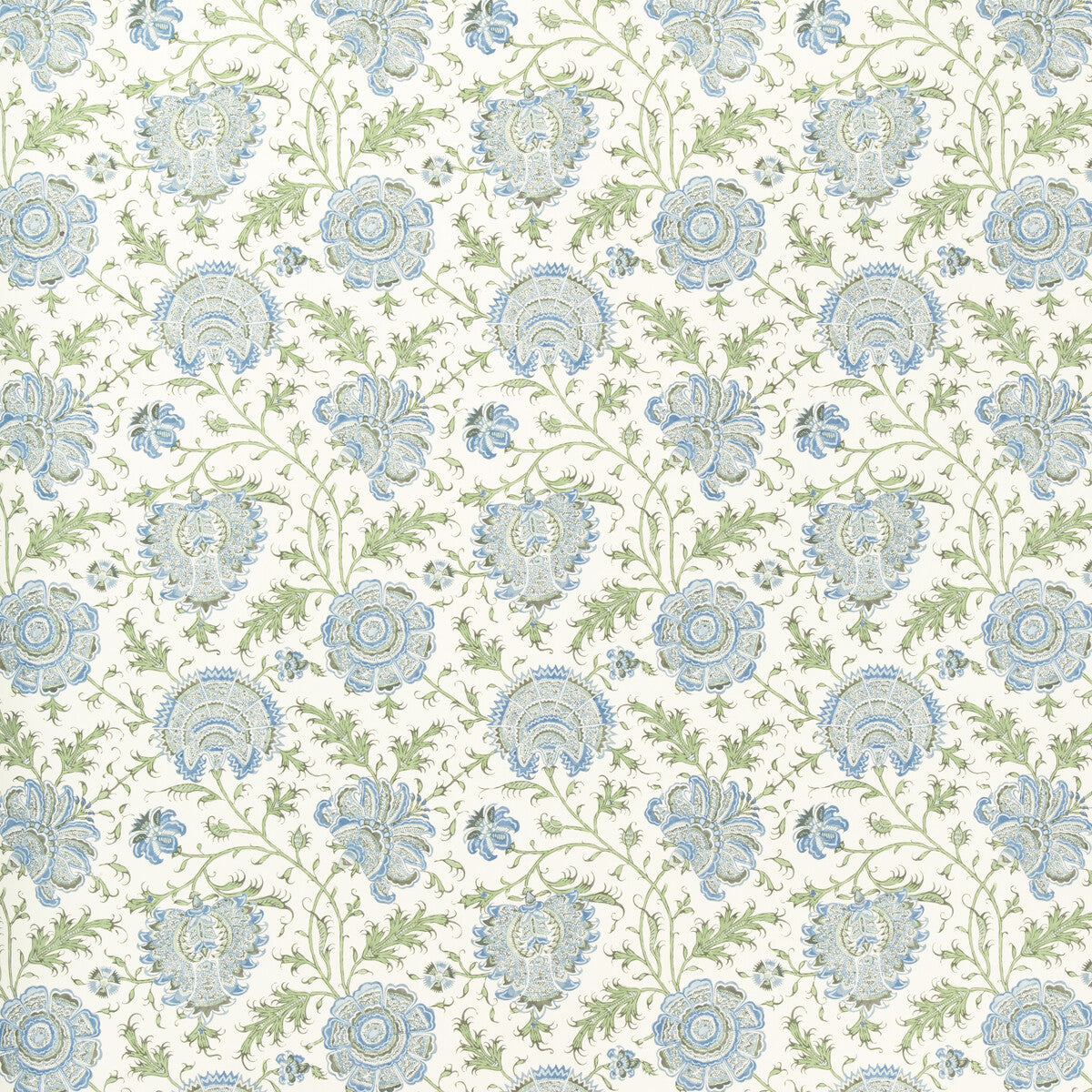 LEE JOFA P2022112.530.0 INDIENNES FLORAL WP SEA Wallpaper - Eade's Wallpaper