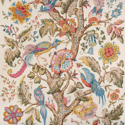 LEE JOFA P2023114.519.0 TREE OF LIFE WP DENIM/BERRY Wallpaper - Eade's Wallpaper