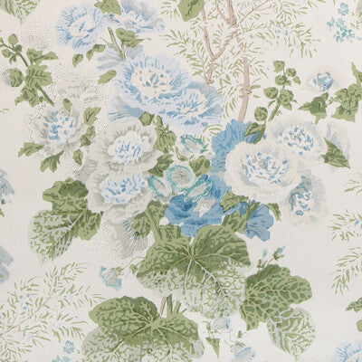 LEE JOFA P2023115.153.0 GRAND ALTHEA WP BLUE/LEAF Wallpaper - Eade's Wallpaper