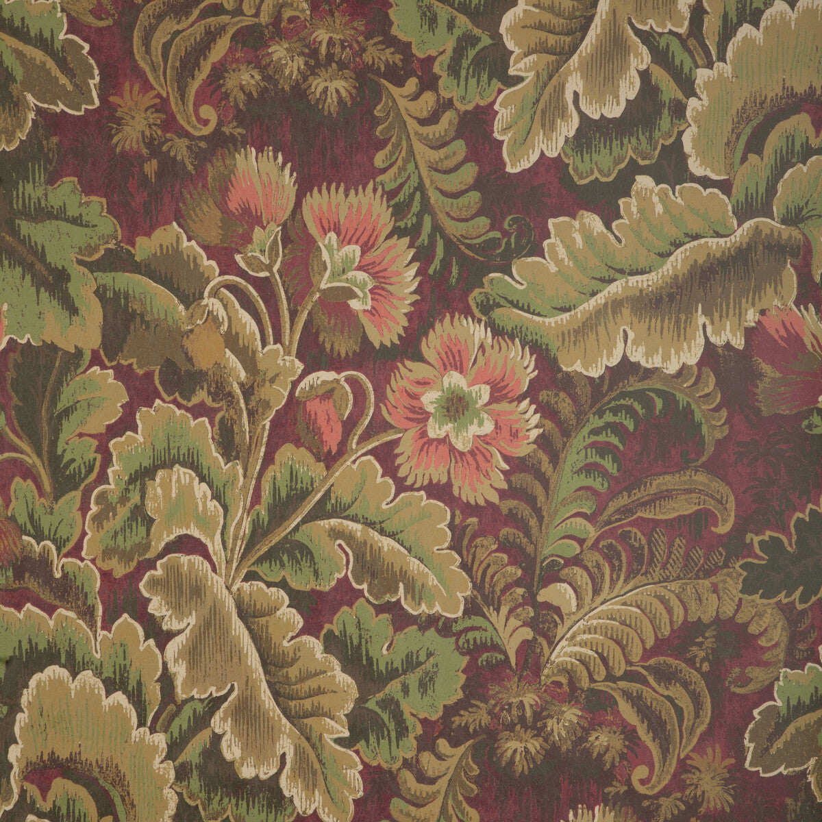 LEE JOFA P2023122.319.0 BARWICK PAPER GARNET Wallpaper - Eade's Wallpaper