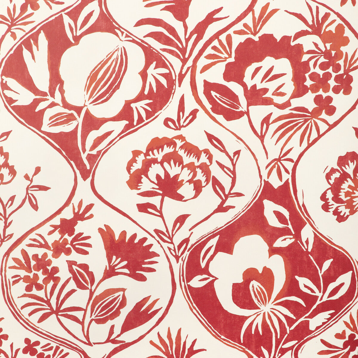 LEE JOFA P2023126.19.0 CALATHEA PAPER RED Wallpaper - Eade's Wallpaper