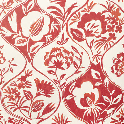 LEE JOFA P2023126.19.0 CALATHEA PAPER RED Wallpaper - Eade's Wallpaper