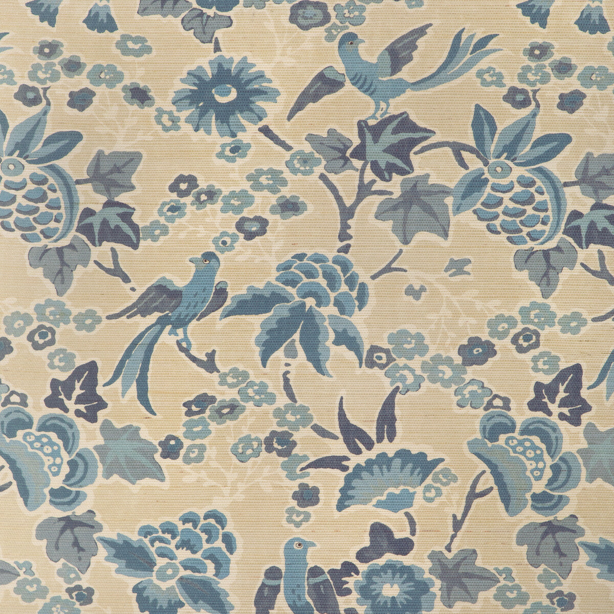 LEE JOFA P2023127.516.0 POSY PAPER SAND/SKY Wallpaper - Eade's Wallpaper