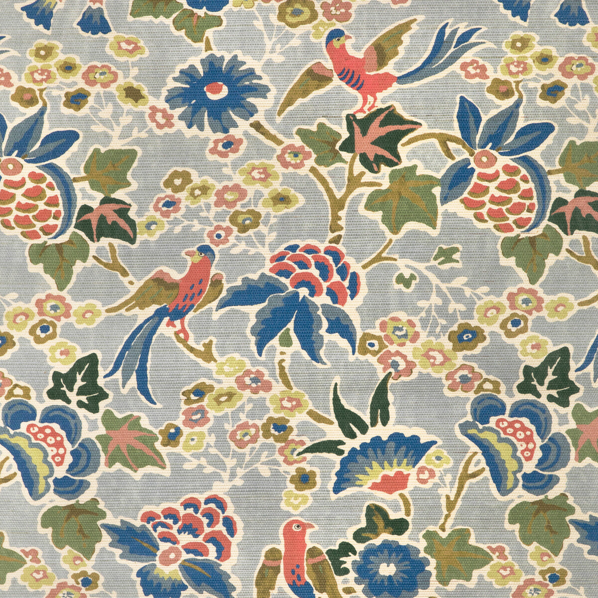 LEE JOFA P2023127.519.0 POSY PAPER BLUE/MULTI Wallpaper - Eade's Wallpaper