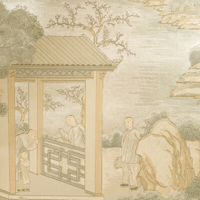 LEE JOFA P2025103.11.0 TARIM RIVER MICA SILVER Fabric - KINGSLEY WALLCOVERING