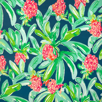 LEE JOFA P2025110.517.0 ISLAND EXOTIC WP NAVY Fabric - LILLY PULITZER III WALLCOVERING