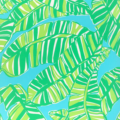 LEE JOFA P2025111.353.0 GO BANANAS WP SEA/GREEN Fabric - LILLY PULITZER III WALLCOVERING