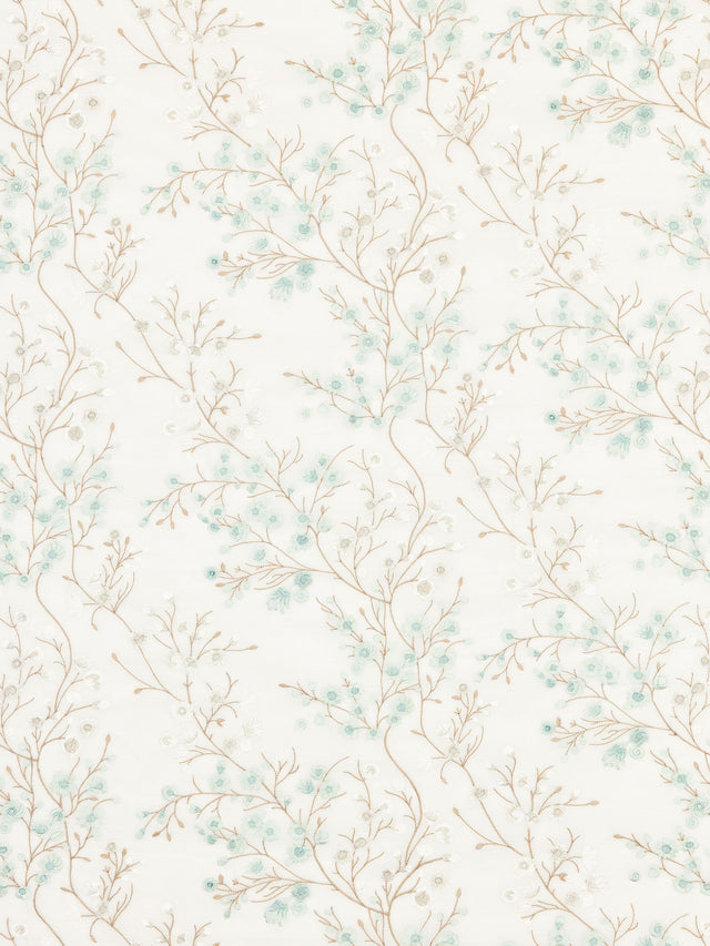 Scalamandre P4 00039863 CELADON LILETTE SHEER Fabric - Eade's Wallpaper