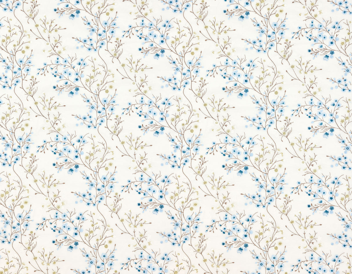 Scalamandre P4 00049863 PORCELAIN LILETTE SHEER Fabric - Eade's Wallpaper