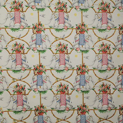 Pindler ELEPHANT PARADE IVORY P6689 Fabric - Fabric Collecti