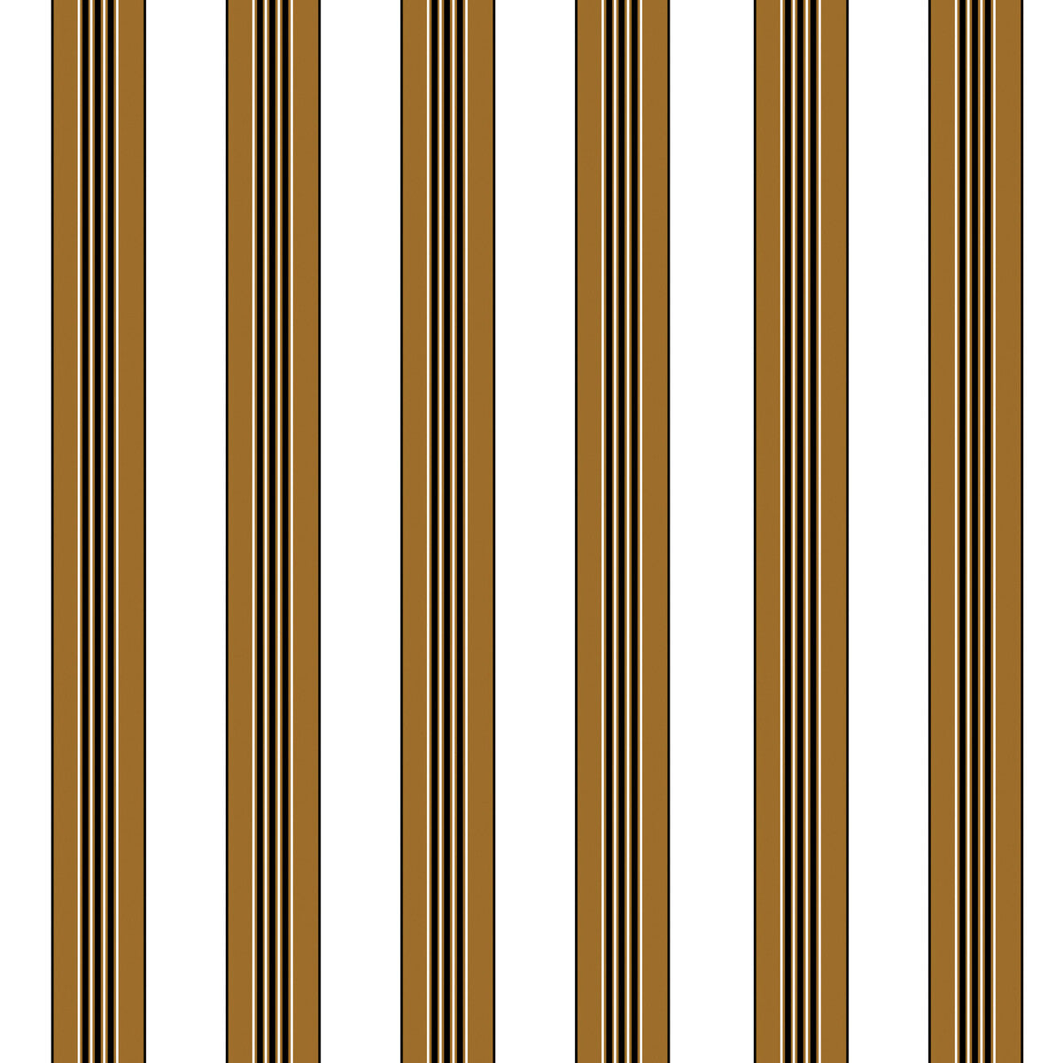 BRUNSCHWIG & FILS P8015104.46.0 RAYURE LIONE TOBACCO Wallpaper - Eade's Wallpaper