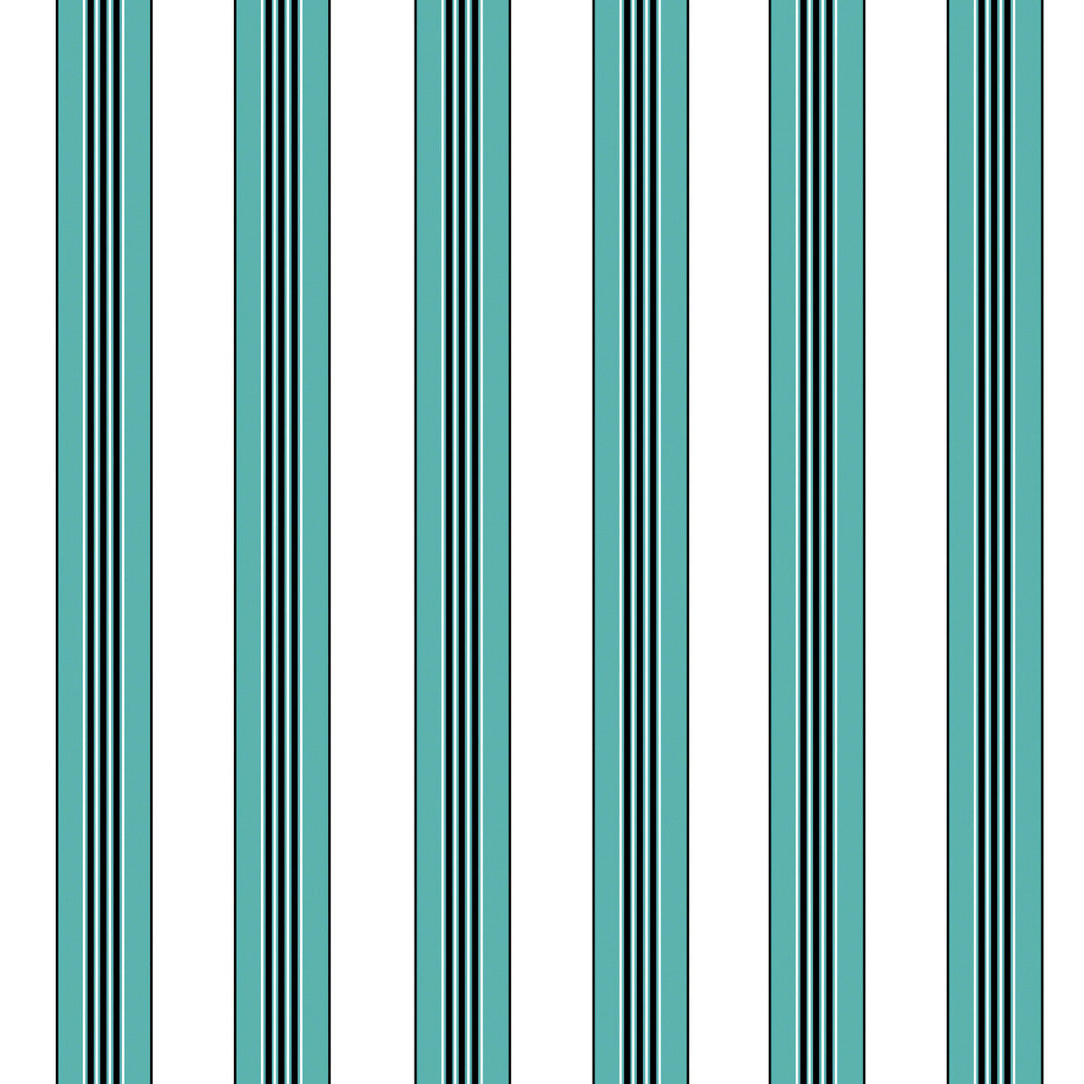 BRUNSCHWIG & FILS P8015104.513.0 RAYURE LIONE AQUA Wallpaper - Eade's Wallpaper