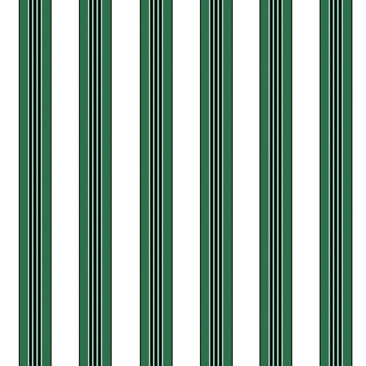 BRUNSCHWIG & FILS P8015104.53.0 RAYURE LIONE EMERALD Wallpaper - Eade's Wallpaper