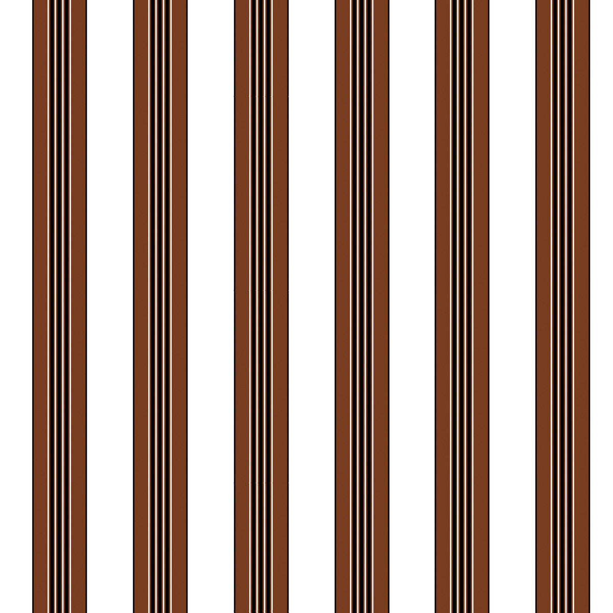 BRUNSCHWIG & FILS P8015104.6.0 RAYURE LIONE CHOCOLATE Wallpaper - Eade's Wallpaper