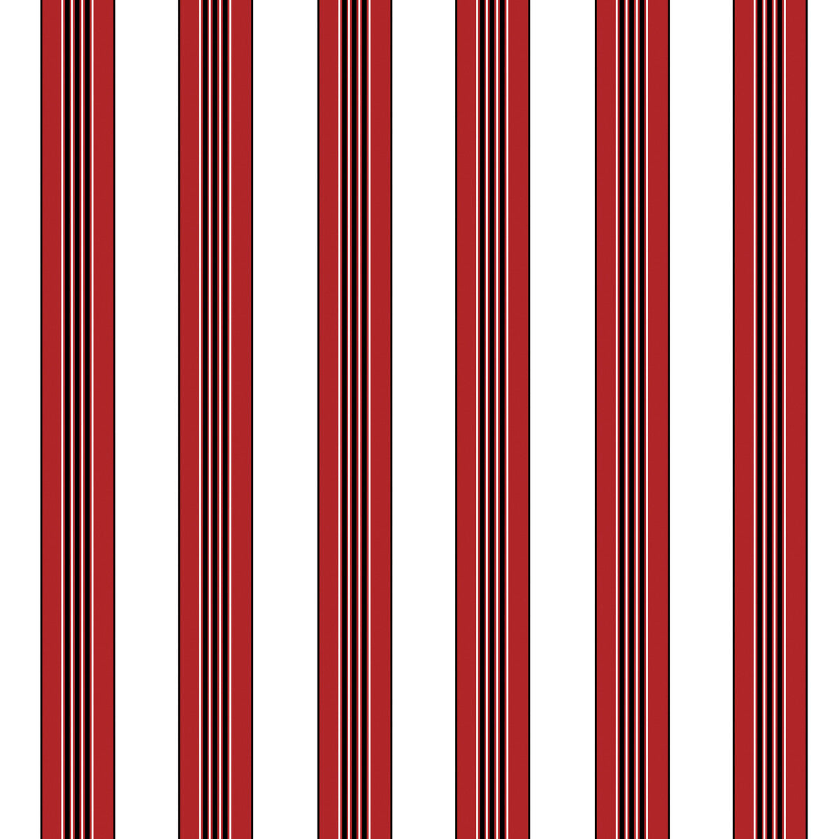 BRUNSCHWIG & FILS P8015104.9.0 RAYURE LIONE RED Wallpaper - Eade's Wallpaper