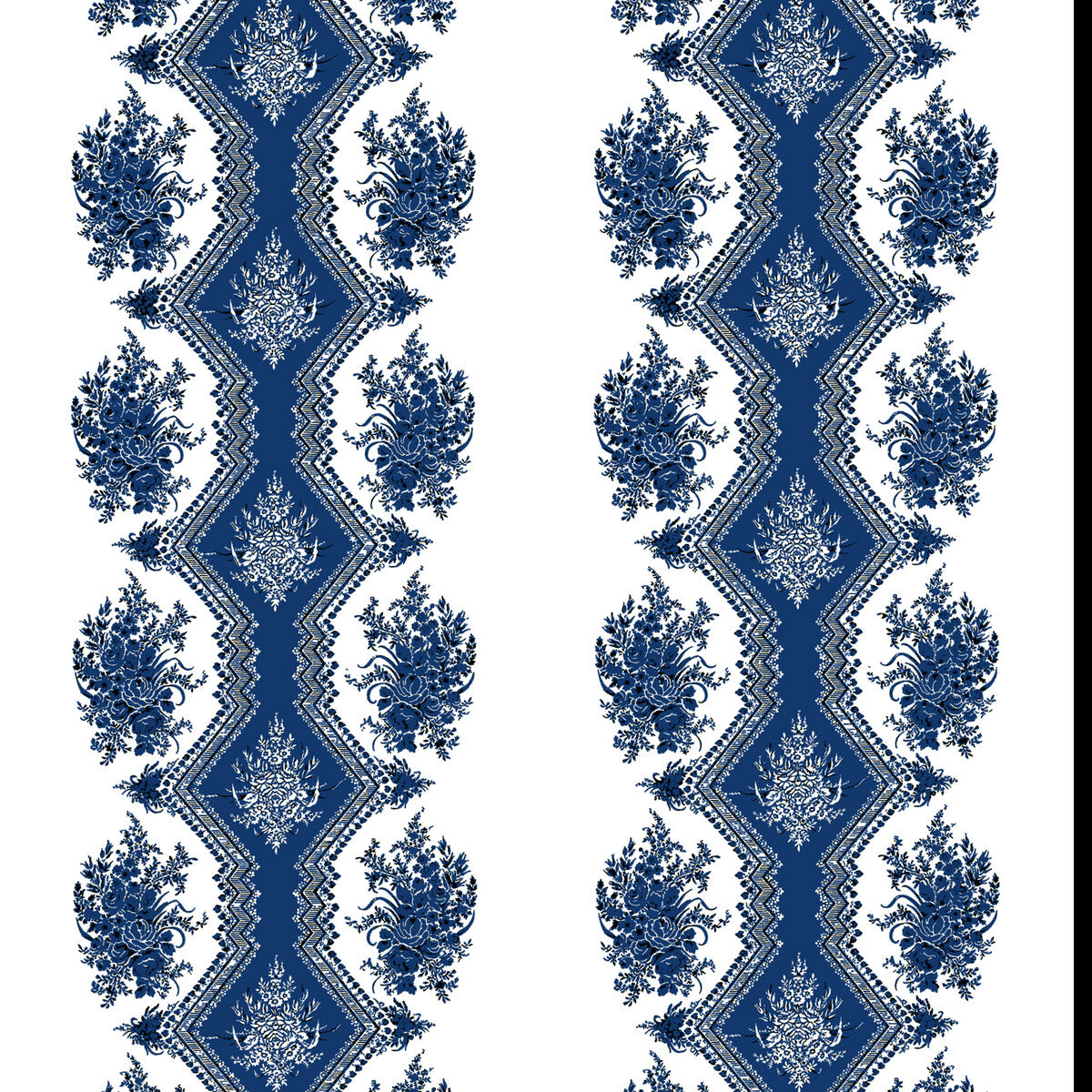 BRUNSCHWIG & FILS P8015105.5.0 COPPELIA BLUE Wallpaper - Eade's Wallpaper