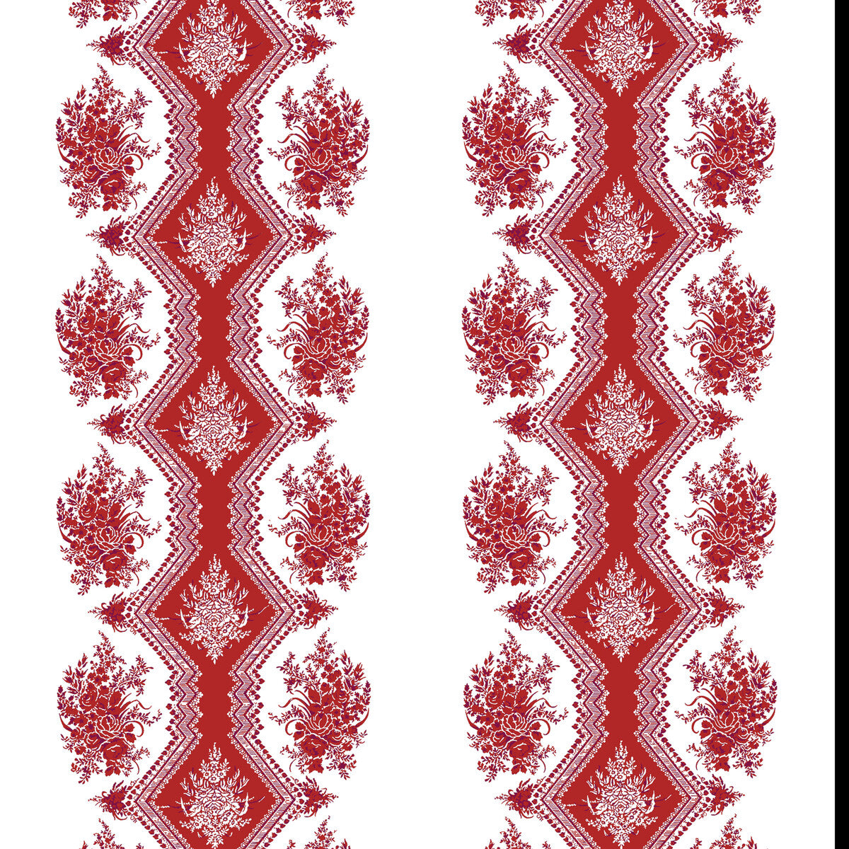 BRUNSCHWIG & FILS P8015105.9.0 COPPELIA RED Wallpaper - Eade's Wallpaper