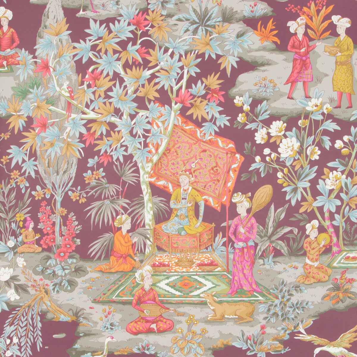 BRUNSCHWIG & FILS P8019101.909.0 LODI GARDEN PLUM Wallpaper - Eade's Wallpaper